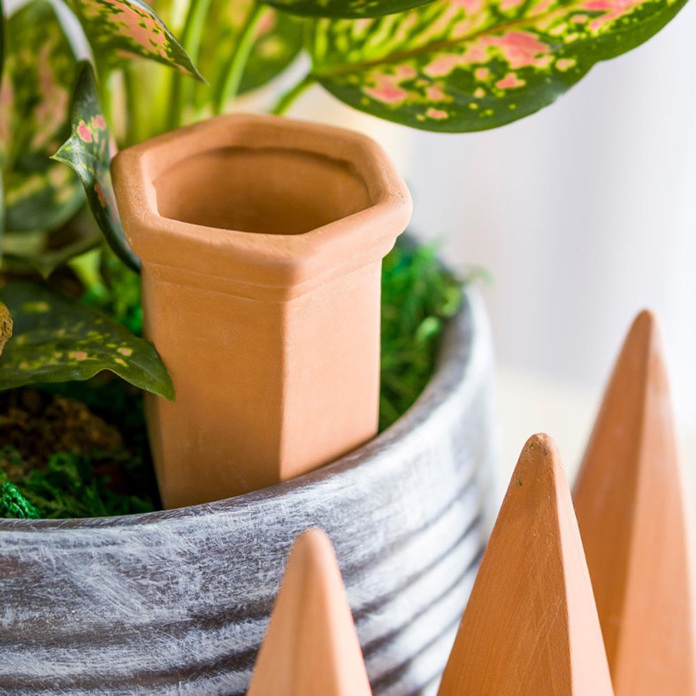 2PCS Automatic Watering Device - Red Pottery Garden Potting Soil Humidifier For Soil Moisture Addition In Potted Plants