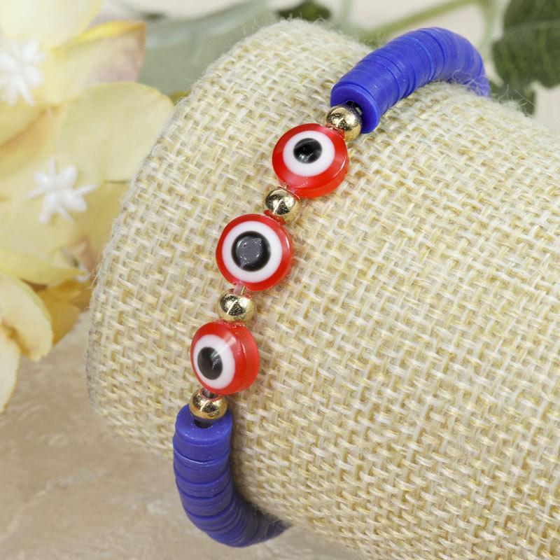 Evil Eye Crystal Beaded Adjustable Bracelet for Boys & Girls
