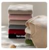 Women's New Fall/Winter Thick Cashmere Sweater, Half-High Collar Loose Knit, Plus Size Pullover Base Layer.