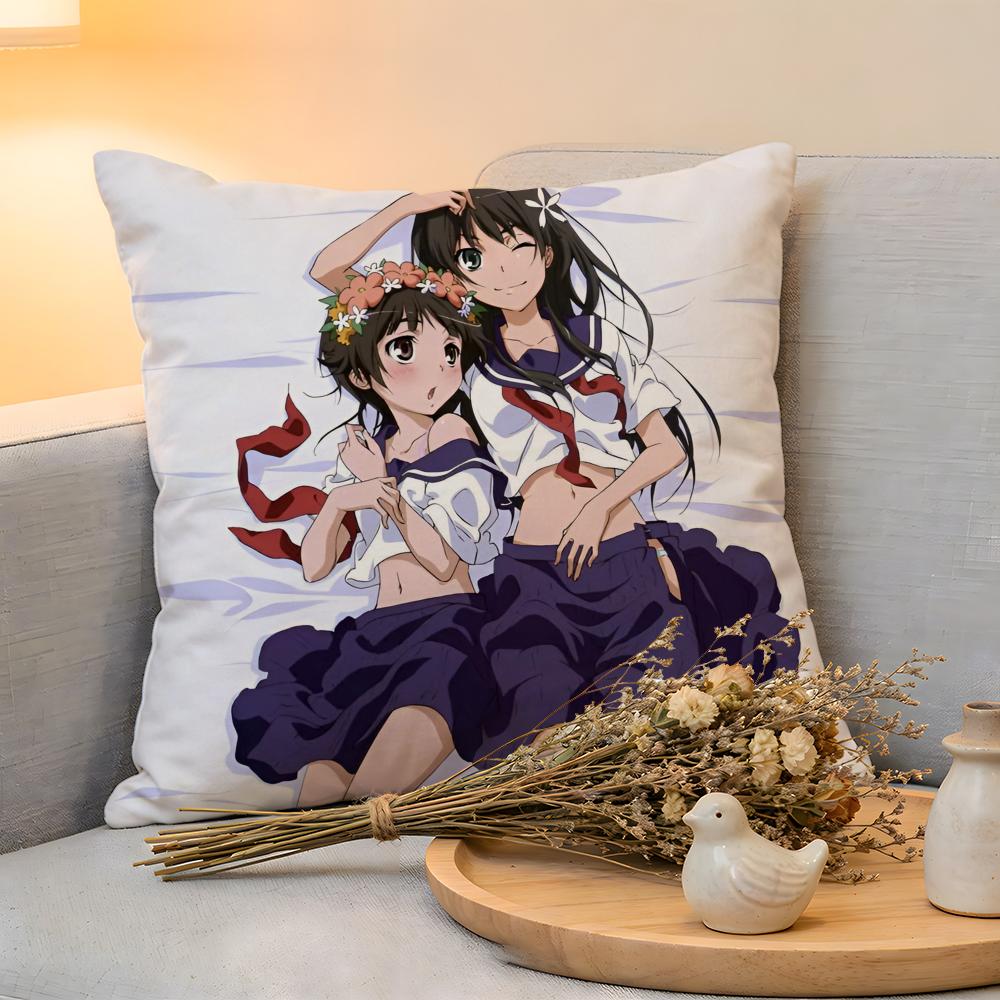 Cushion Cover  Linen  SkinFriendly Soft Decorative Case For Sofa Home Decor A Certain SScientific Railgun Pillow cover
