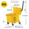 White Cloud Heavy-Duty Hands-Free Mop Bucket with Squeeze Water Extractor
