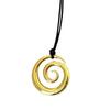 Adjustable Length Sturdy Metal Pendant Necklace Featuring Spirals Pattern Accessory for Trendy Autumn Winter Outfits
