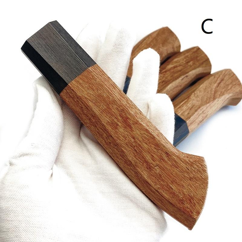 Natural Solid Wood Japanese Style Kitchen Knife Octagonal Wooden Handle Scales Diy Making Accessories Parts