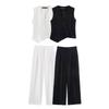 Kaslead New Women clothes Western Style Fashion Asymmetric Vest Trousers 3811047 38411048
