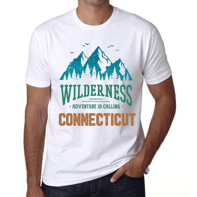 Homme Graphique  Tee Shirt Graphic T Shirt Wilderness CONNECTICUT White