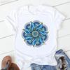2024 Hot Sale Colorful Mandala Print Tshirt Girls Yoga Succulent Love T Shirt Women Zen Hobo Boho Paix Tshirt Female Streetwear