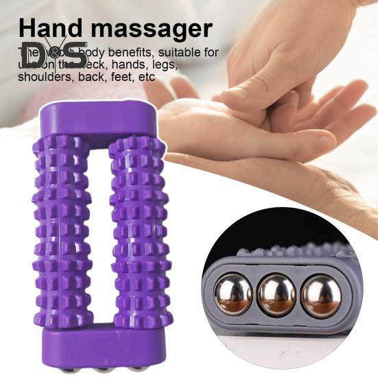 Handheld Roller Massager Portable Travel Muscle Fatigue Pain Relief Palm Acupoint Deep Tissue Relaxation Physical Therapy Spiky Massage Stick