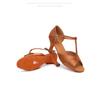 Women's Satin Latin Dance Shoes with Soft Sole, Medium-High Heel for Professional Practice