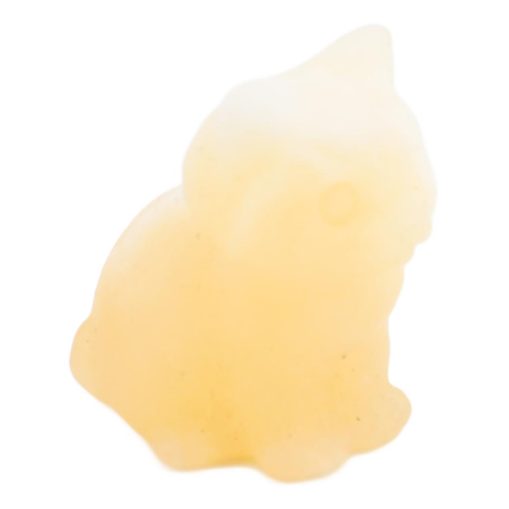 Cat Figurine Crystal Stone Carved Statue Cute Ornament for Home and Office Desk Decoration