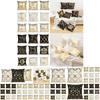 Elegant Bronzing Geometric Cushion Cover With Multicolor Options For Stylish Home Decor