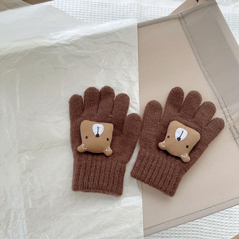 Winter Mink Imitation Solid Color Gloves