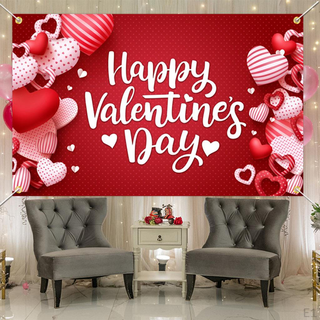 Garden Flag Decor Printed Romantic Holiday Banner Anniversary Valentines Day Party