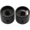 Musiclily Pro 1/4" Steel Fine Knurled Dome Knobs Universal Fitting Control Knobs with Set Screw and Indicator Dot for Electric Guitar or Bass, Black