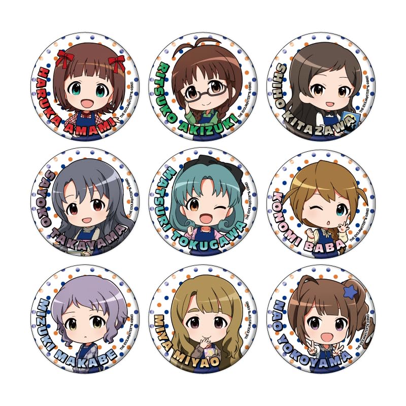 

THE iDOLM@STER MILLION LIVE! 07 Apron ver. [Mini Character Illustration] Can Badge Box of 9