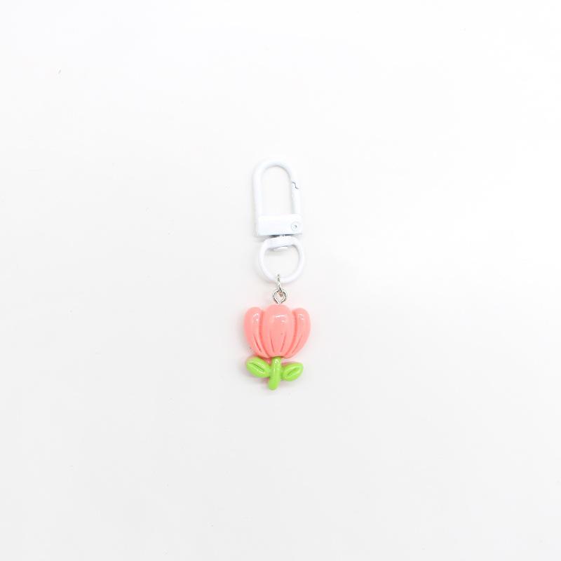 

Colorful Resin Tulip & Sunflower Keychain - Fresh Cute Charm for Bags or Keyrings
