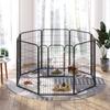 8 Panels Heavy Duty Puppy Playpen, for Large, Medium Dogs, Indoor and Outdoor Use - Black