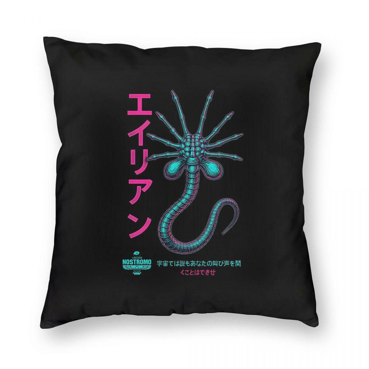 FaceHugger Alien Xenomorph Shoulder Square Pillowcase Pillow Cover Cushion Throw Pillow for Home Bedroom Car 12x12Inch
