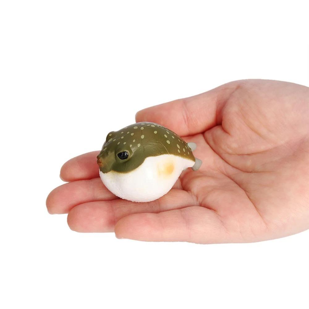 Realistic Pufferfish Model Ocean Sea Life Marine Animal Aquarium Ornament Cognitive Action Figure Educational Toy for Kids