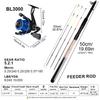 FTK 60pcs Fishing Tools Sea Pole 2.4m Carbon Material Material Hand In Hand Bag with Wheel Fake Bait Full Set of Fishing Toolsfeeder Fish Rod