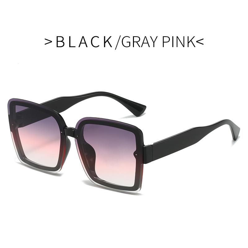Vintage Big Frame Square Sunglasses Fashion High Quality Women Men Luxury Brand Sun Glasses Retro Gradient Lady Shades UV400
