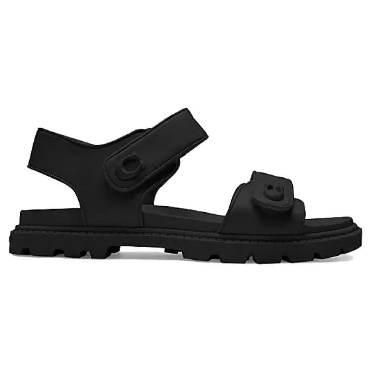 COACH Brynn Leather Sandals (Unisex) Beach Sandals CS094 BLK