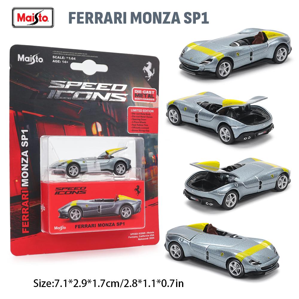 Maisto 1:64 Ferrari SF90 SP1 812 DAYTONA SP3 911 GT2 RS Chassis Full Alloy Die-casting Car Model Collection Gift Toys