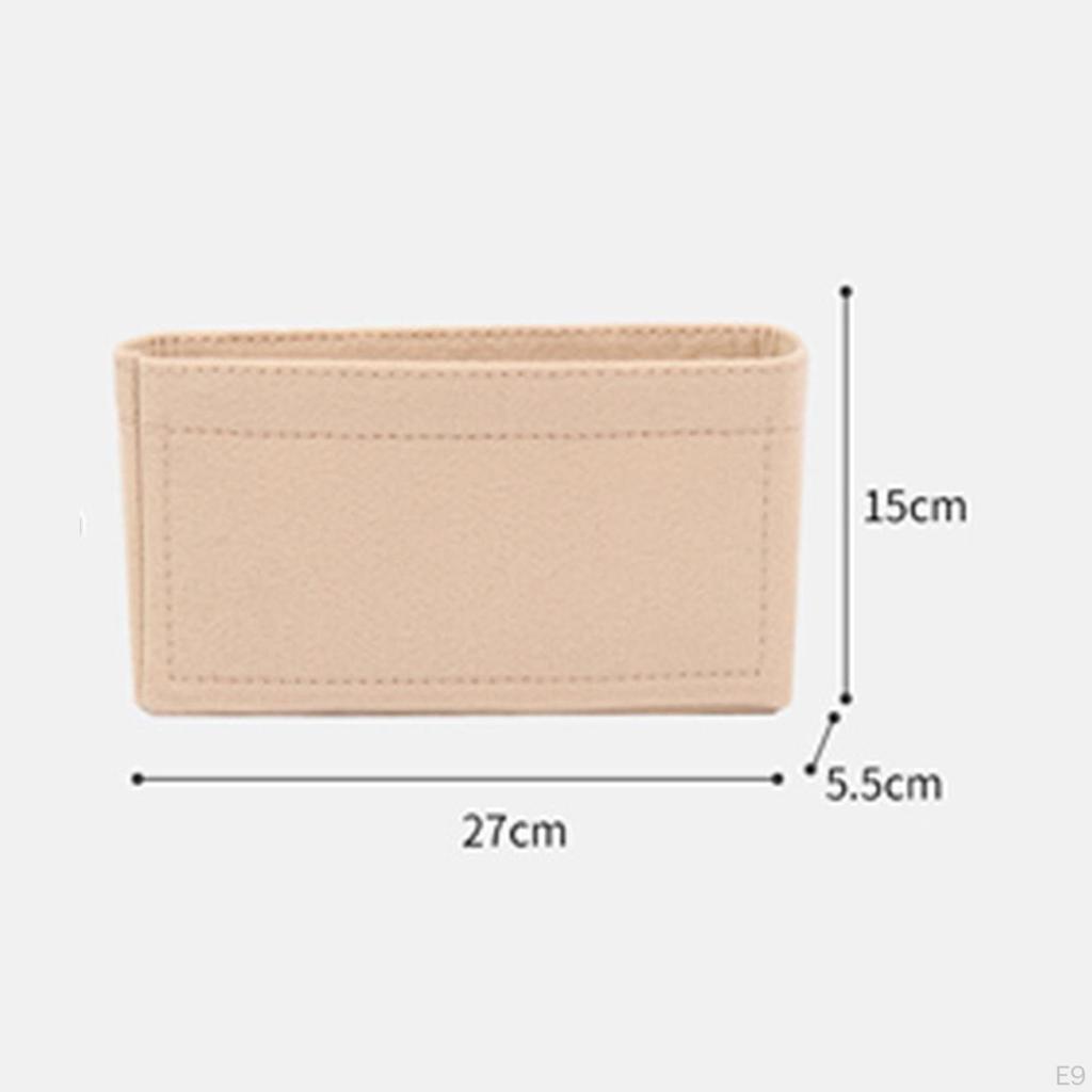 Container for Handbag Organization with Compartments Makeup And Accessories