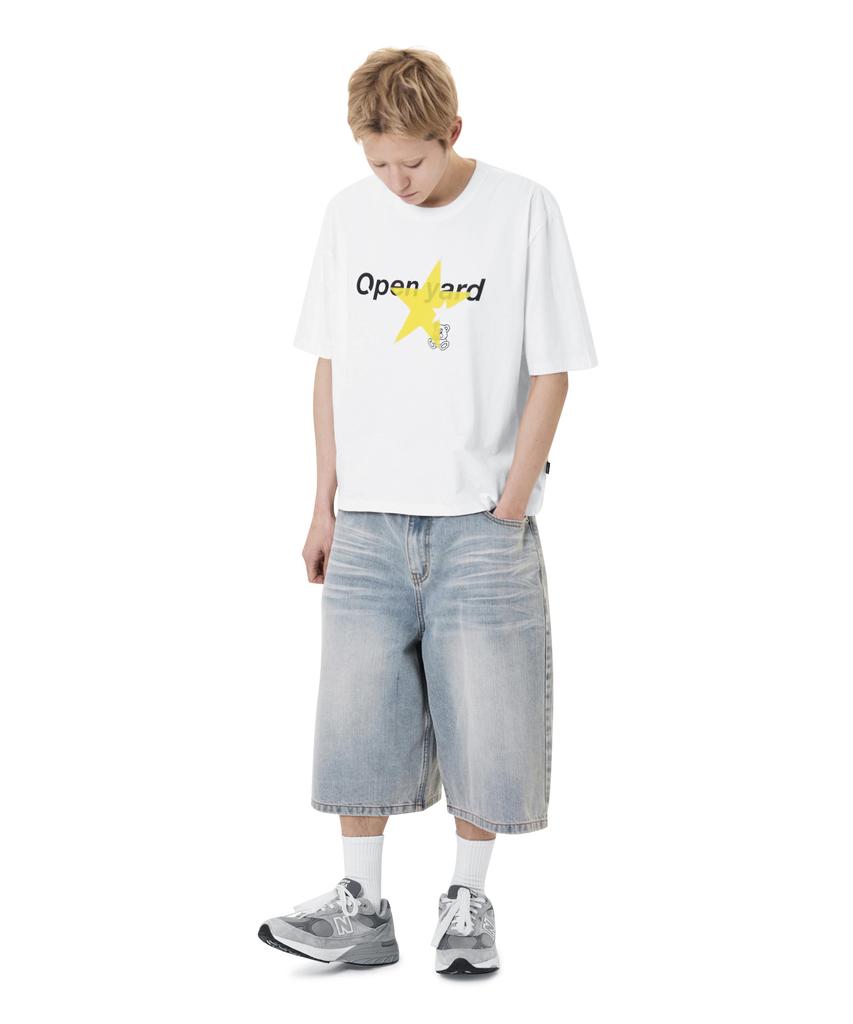 Opeunyadeu(Owai) Dolly Star Logo Cropped Tee - White