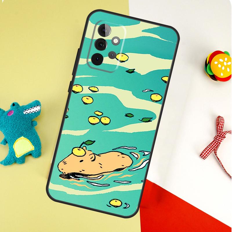 Capybara  liebes Tier Für Samsung Galaxy A54 A34 A14 A55 A35 A15 A53 A33 A13 A05 A06 A16 A22 A32 A52 Handyhülle