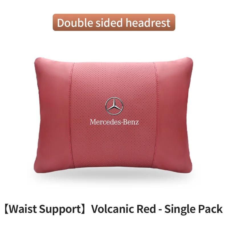 Car Sticker Car Headrest Neck Support Lumbar Rest Cushion Neck Pillow For Mercedes-Benz A B C E S V R-Class A45 C43 CLA GLA GLB