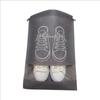Travel Shoe Bag - Gray Non-Woven Drawstring Storage for Shoes and Clothes