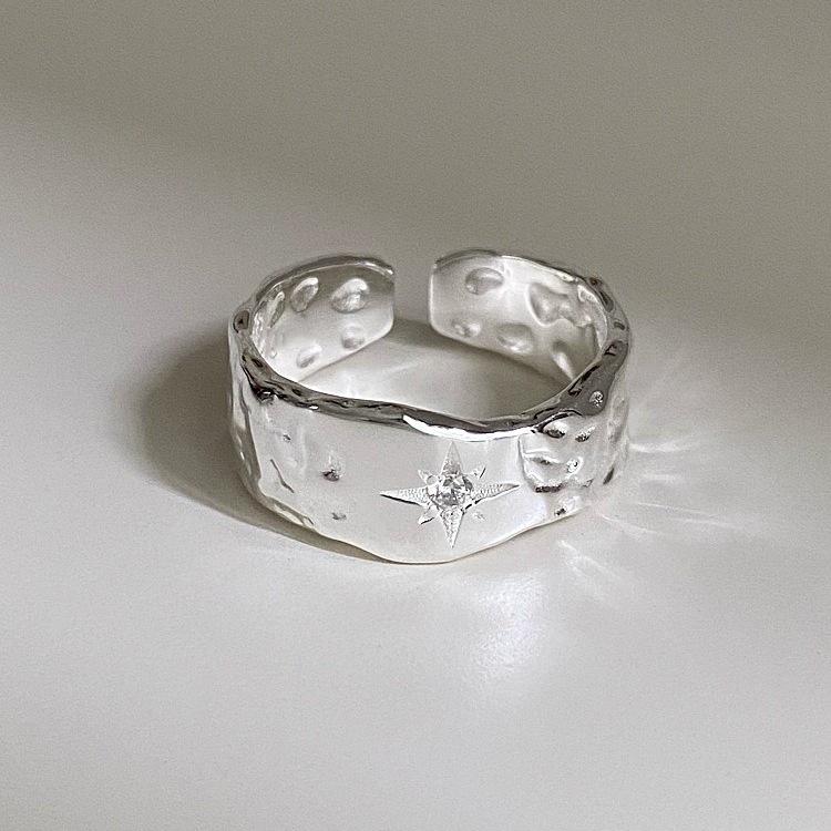 

Шикарное геометрическое открытое регулируемое кольцо-волна для женщин - Универсальный, модный аксессуар на указательный палец Open Adjustable