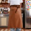 Faux Leather Half Apron for Men Women Waterproof Oil Resistant Cooking Apron with Adjustable Waist Strap Kitchen Fashion Accessory