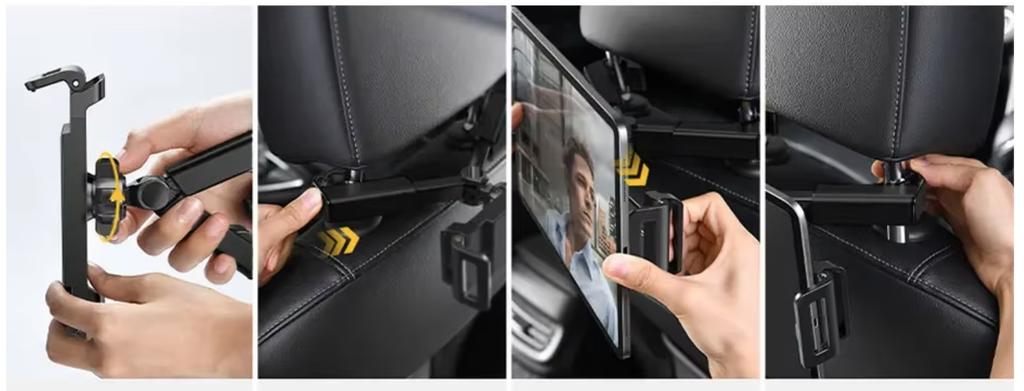 Car Holder FOR Car Seat Headrest FOR Tablet Phone 360 Rotatable