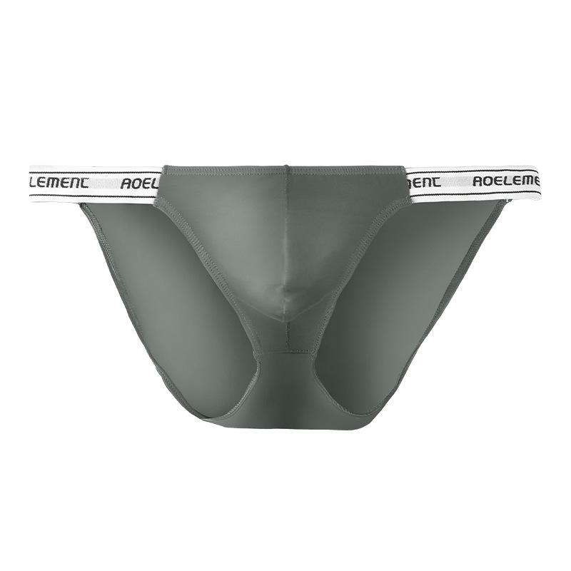 Men's Low Waist Ice Silk Thong: Elastic, Sexy, High Cut, Comfortable Sports Underwear