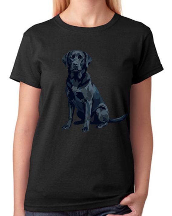 Black Labrador Retriever Dog Unisex T-Shirt Lab Pet Lover Animal Ladies Tee S