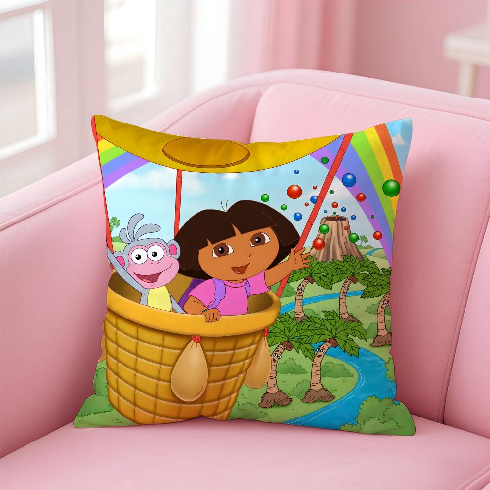 Cute D-DoraS the E-ExplorerS Cushion Cover Comfortable Reversible Pillow Cover Ideal for Car Sofa Bedroom & Beyond