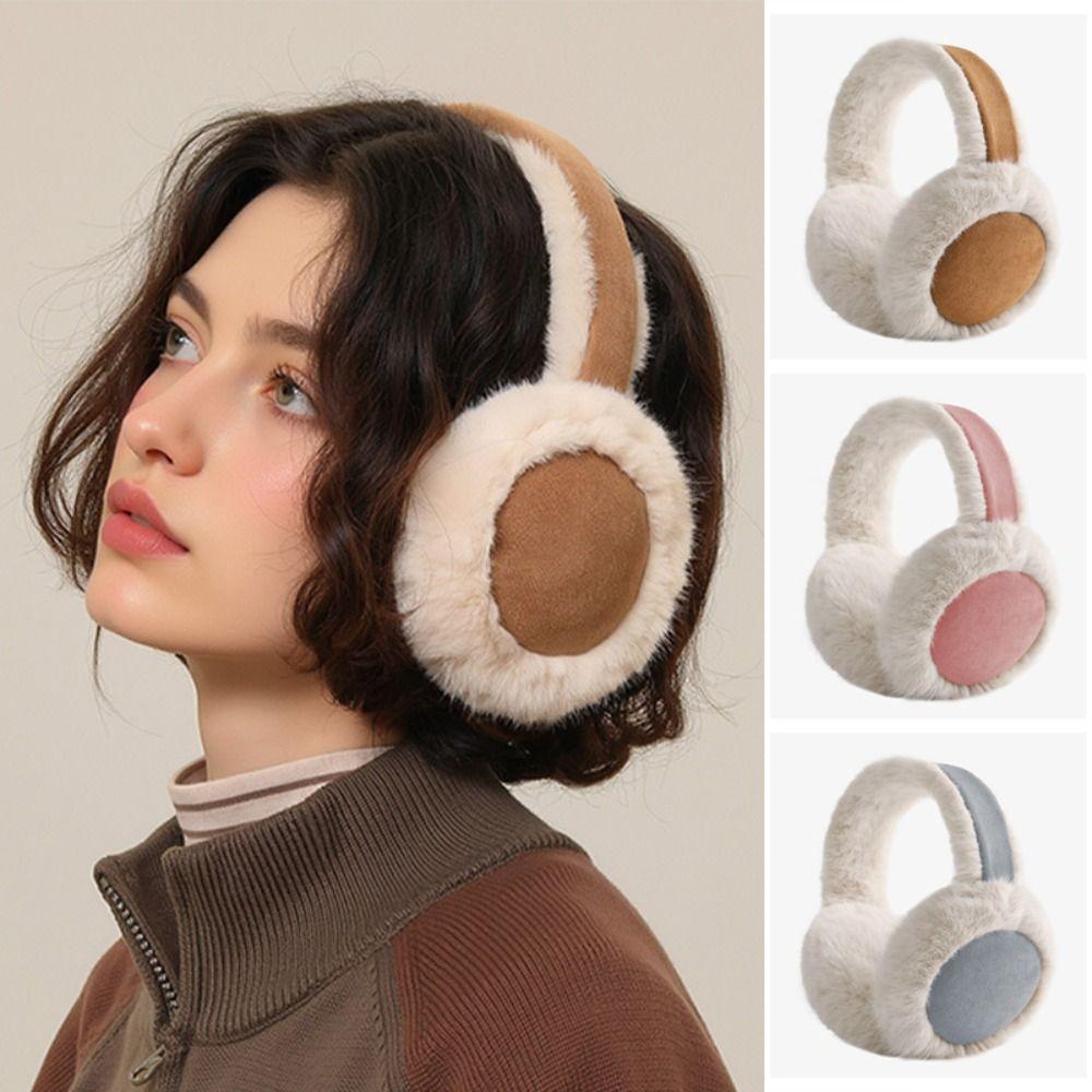 Folding Suede Earmuffs Ear Cap Ear Muffs Soft Ear Mask Girl