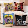 Movie t-The Addams Family Pillow Case Anti-dustmite Pillow Invisible Zipper Silky Short Plush Sofa Cushion Cover