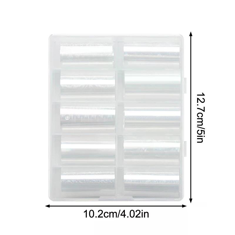 6/10 Rolls Laser Starry Sky Transfer Foils Aurora Glass Paper Foil Nail Sticker For Gel & Cat Eye Polish Transfer Decals DIY Nai