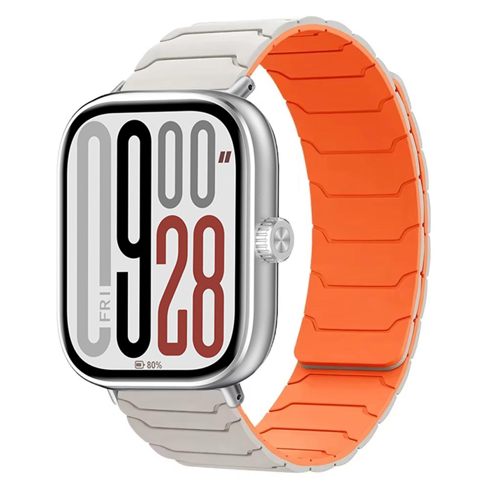 Weiches Silikonarmband für Redmi Watch 6/5/4 Magnetisches Armband Sportliches Bequemes Armband für Xiaomi Band 9 Pro/8 Pro Armband Correa