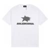 BALENCIAGA Summer New Arrival Cotton Printed Crew-Neck Short-Sleeve T-Shirt White F144