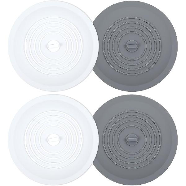 Пробка для ванны 4 шт., 6 дюймов, большая силиконовая пробка для слива, плоская крышка-присоска для слива ванны, универсальная плоская крышка-присоска для душа, кухни,