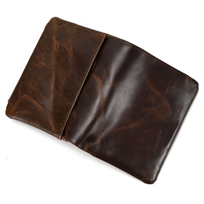 Genuine Cowhide Men Wallet Trifold Short Wallet with Coin Pocket Multi Card Slots Real Leather Coin Purse for Men Daily Use