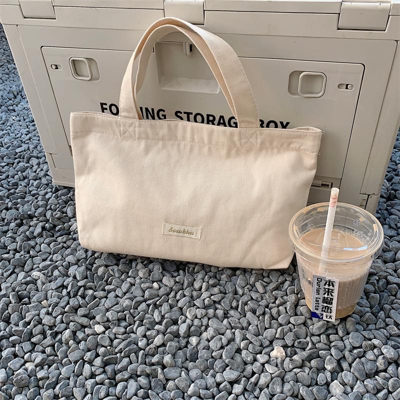 

Холщовая сумка Женская универсальная повседневная сумка Сумка Bento Новая тканевая сумка Сумка для походов в магазин бежевый