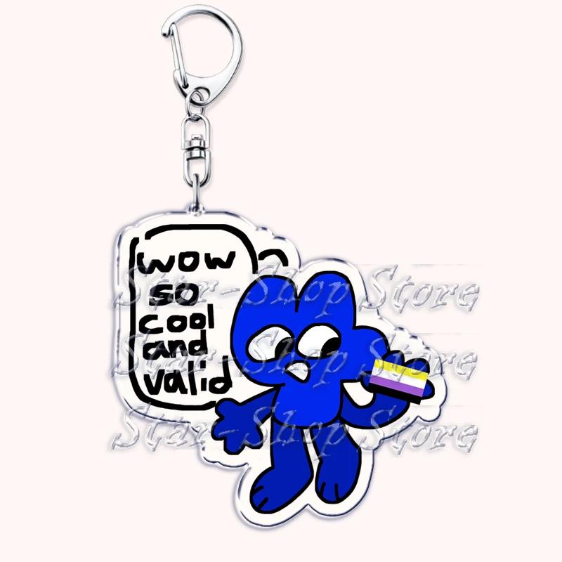 Hot Game Characters Keychain for Accessories Bag Firey Ruby Teardrop Flower Pin Coiny Price Tag Keyring Jewelry Fans Gamer Gifts