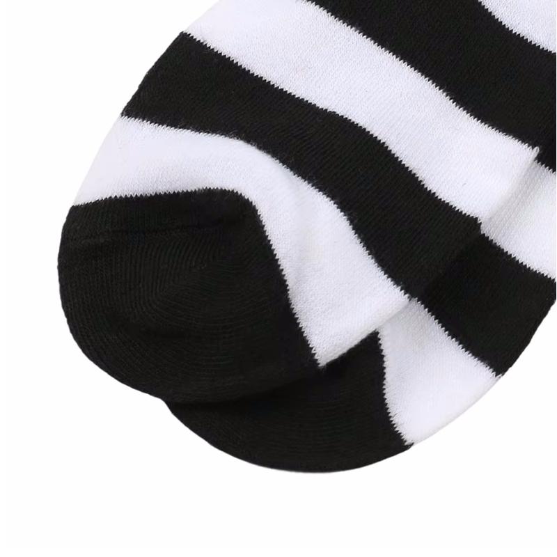 Winter Children's Stockings Striped Christmas Elk Doll High Tube Socks For Girls Boys Knee High Kids Long Sock New Year One Size