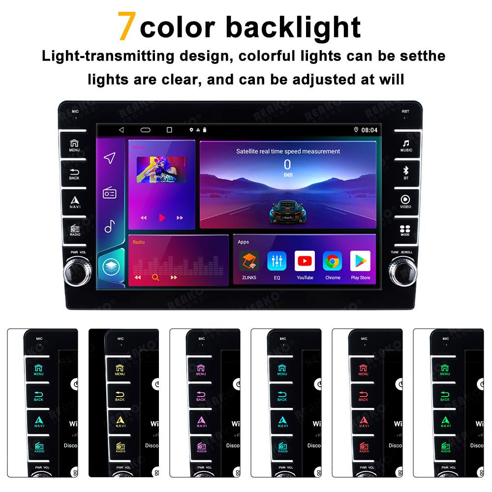 Reakosound 8"/ 9" Univerzální 2 DIN 8jádrové autorádio WIFI Autorádio Multimediální přehrávač Stereo GPS pro Nissan Toyota Kia Toyota Honda 2Din