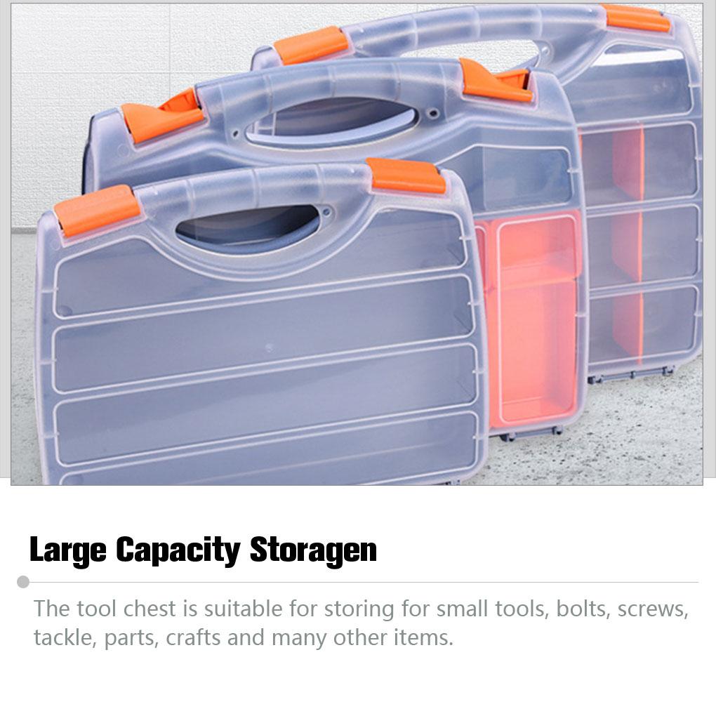 Tool Box Storage Grids Removable Dividers Screws Screwdriver Nuts Compartment Repair Case Organizer for Storing Tools