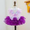 Dog Tulle Dresses Cats Princess Dress Pet Costume Dress with Embroidery Butterfly Wedding Cats Formal Event Photo Outfit
